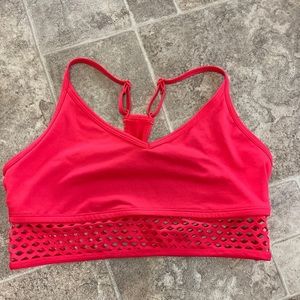 PINK red sports bra